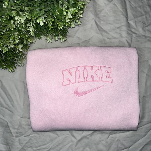 Pink Nike Embroidery Sweatshirt - Picture 2 of 4